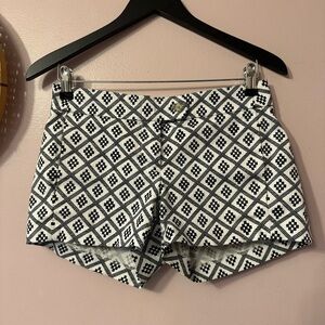 J Crew Geometric Print Chino Shorts Stretch Women Size 0